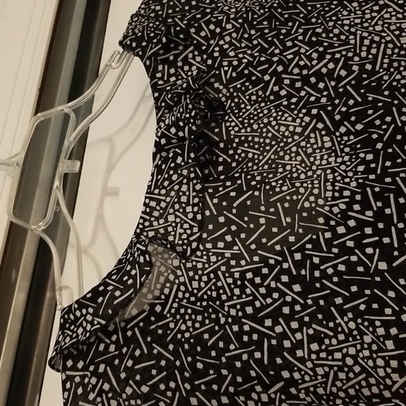 Laura Scott blouse size XL, black & off white print - Picture 6 of 8